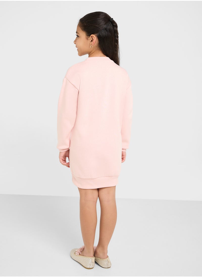 Kids Logo Active Long Sleeve Dress