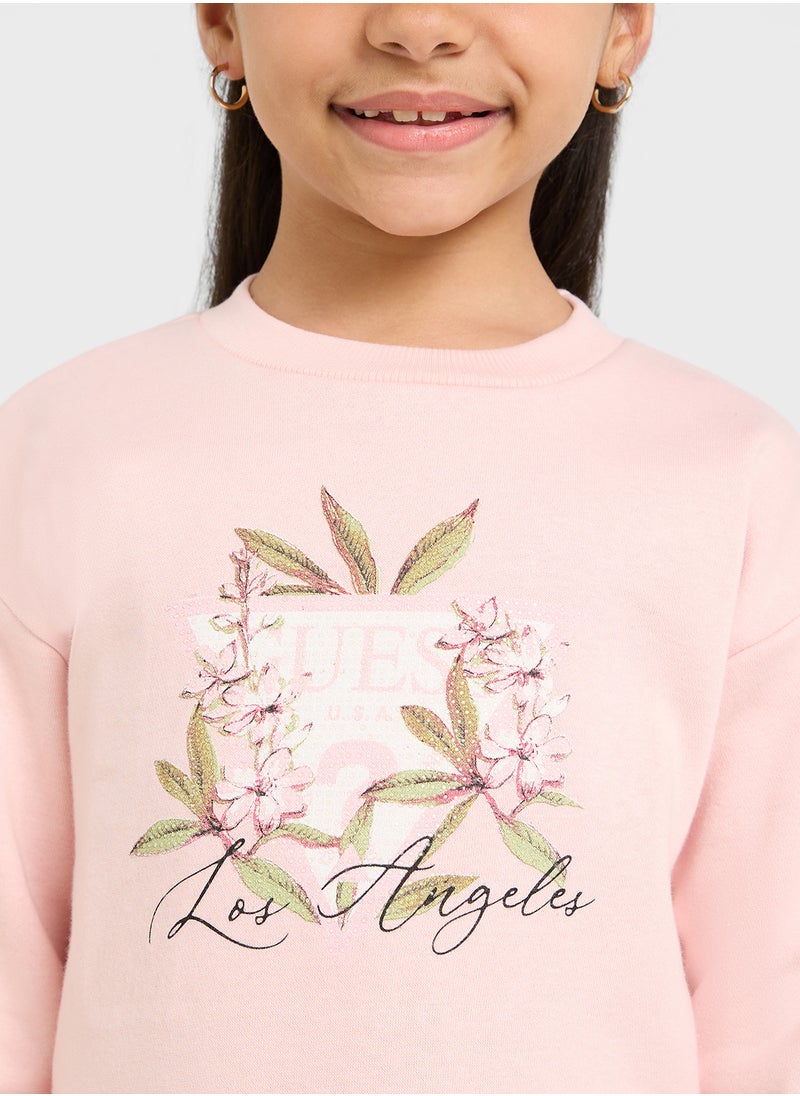 Kids Logo Active Long Sleeve Dress