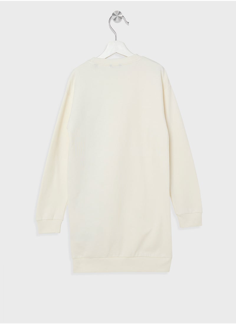 Kids Logo Active Long Sleeve Dress