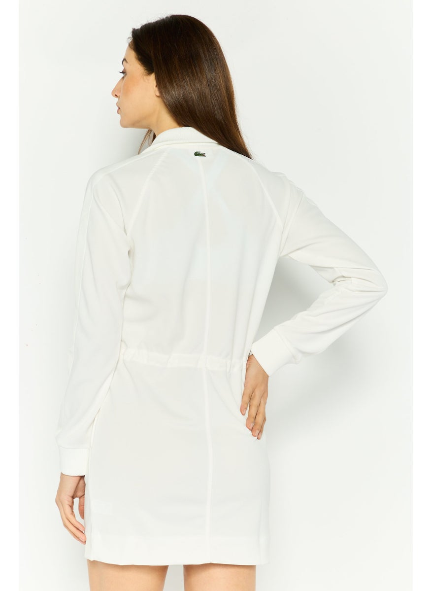 Women Brand Logo Shift Dress, White