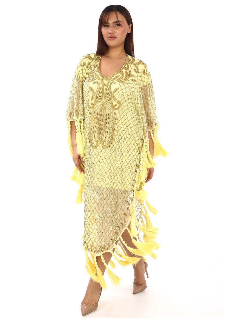 Lemon Jamilla Kaftan Sunshine in Style