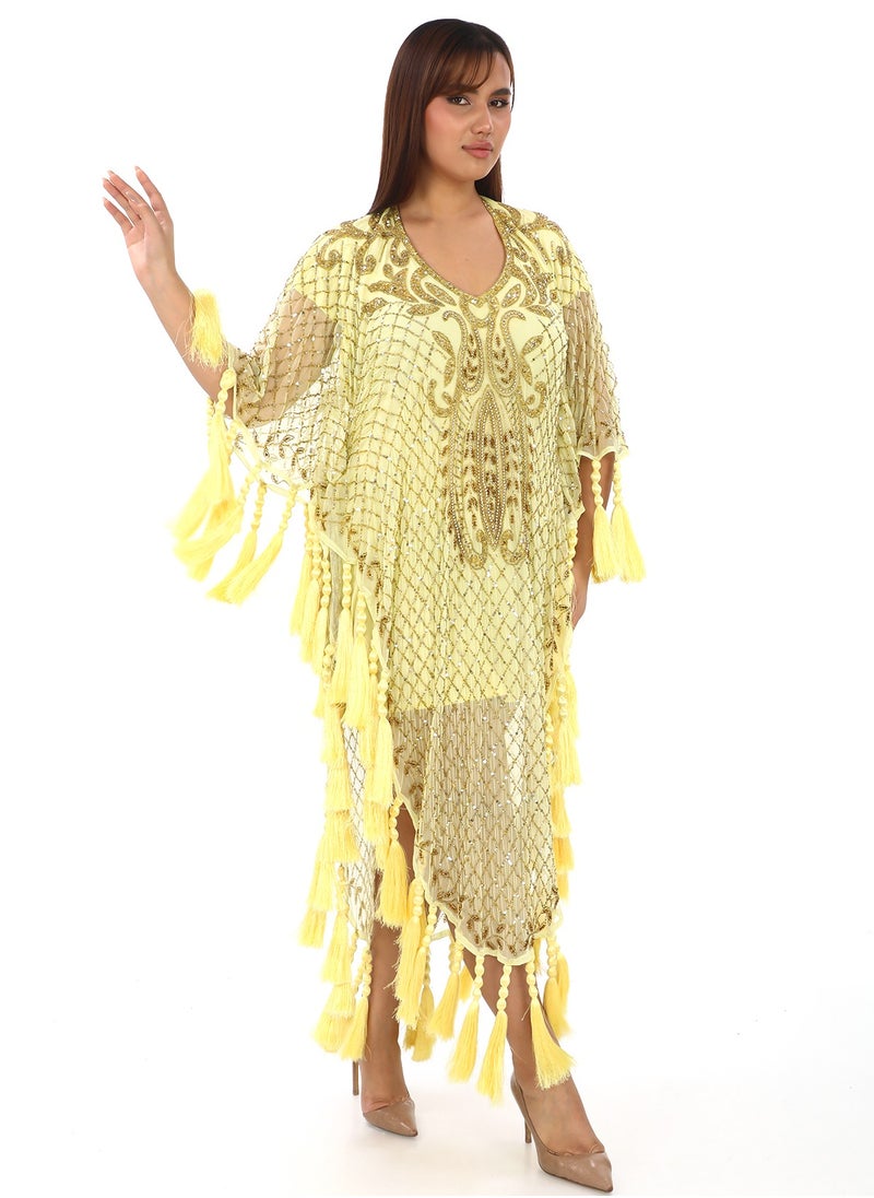 Lemon Jamilla Kaftan Sunshine in Style