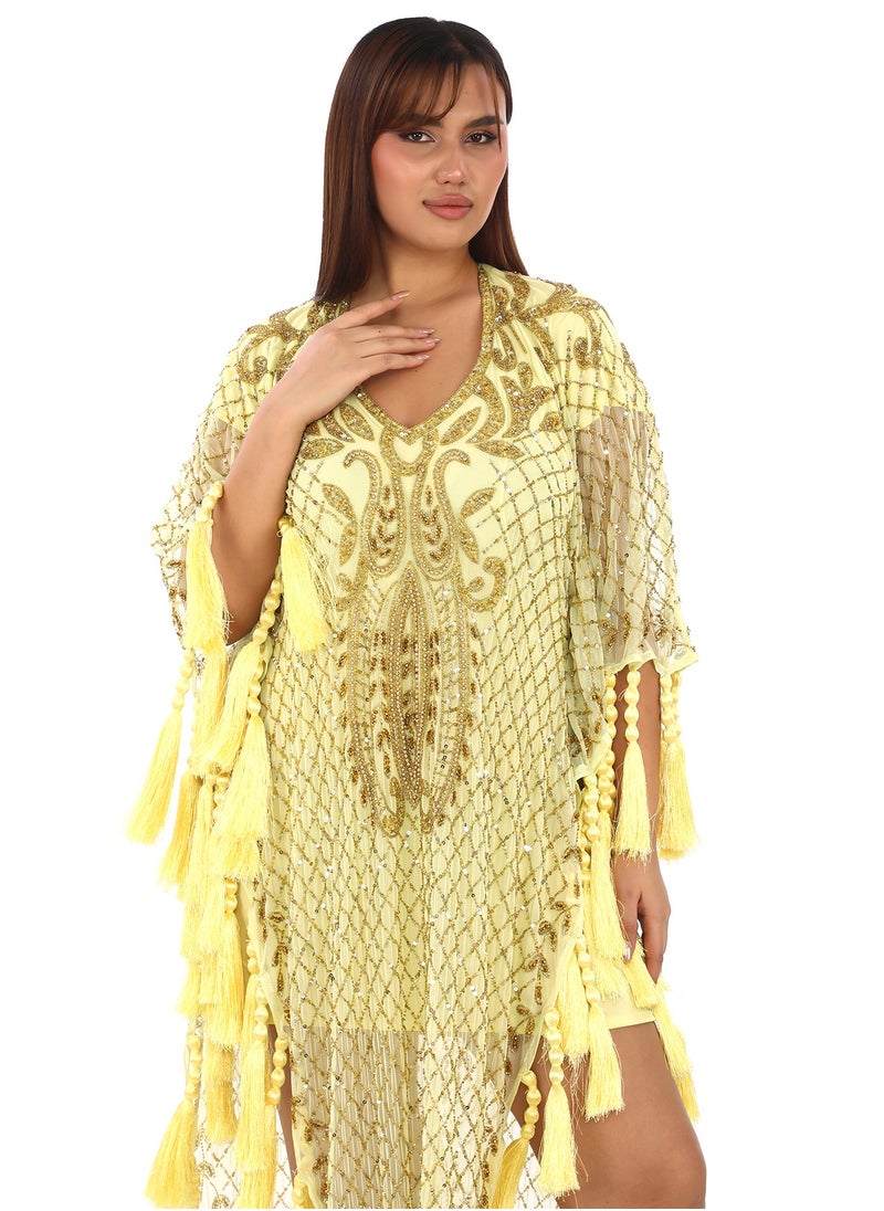 Lemon Jamilla Kaftan Sunshine in Style