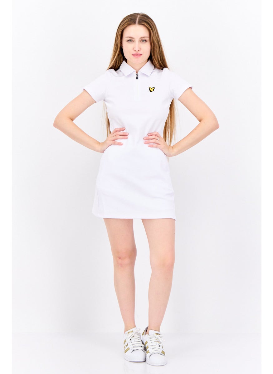 Women Brand Logo Mini Dress, White