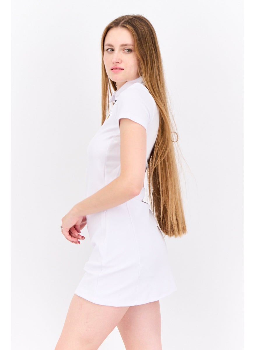 Women Brand Logo Mini Dress, White