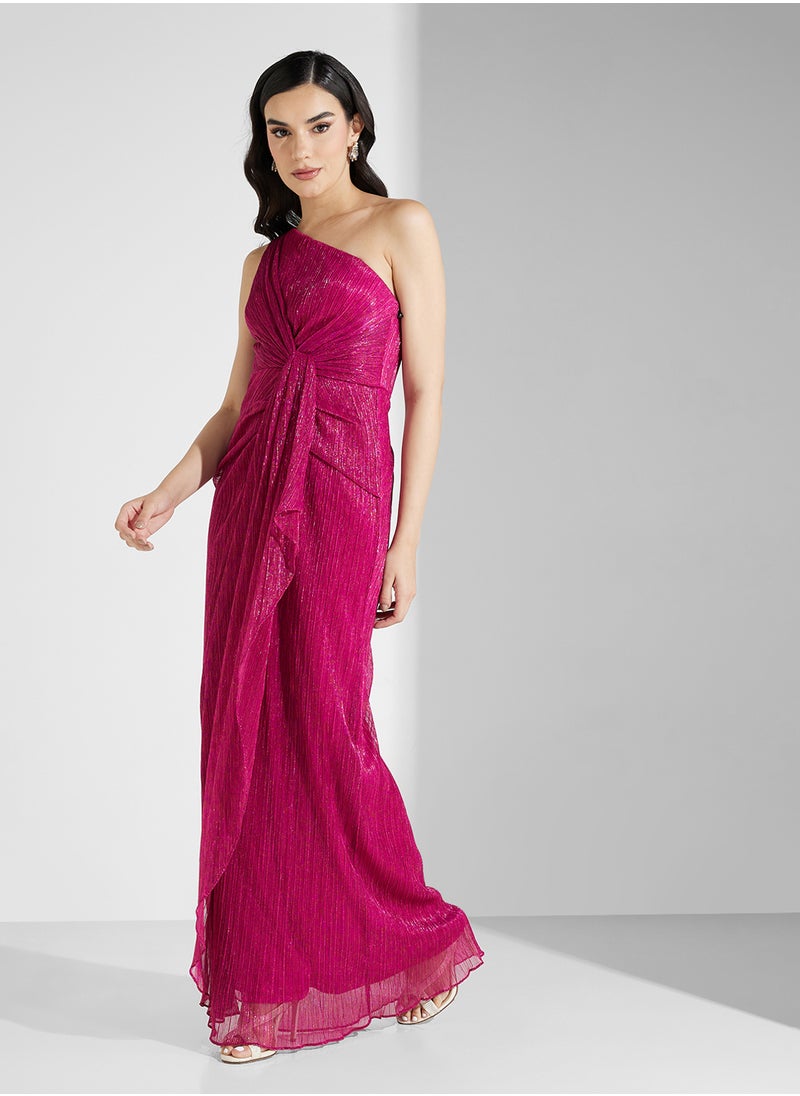 One-Shoulder Evening Dress