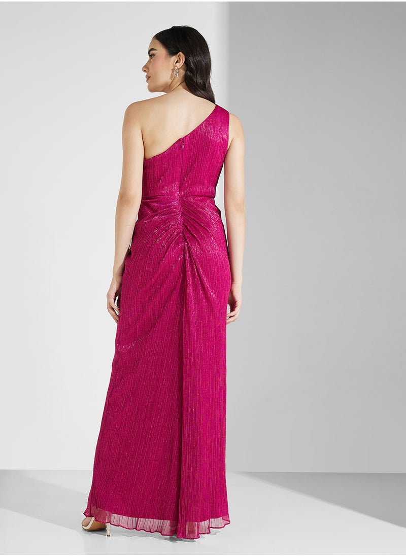 One-Shoulder Evening Dress
