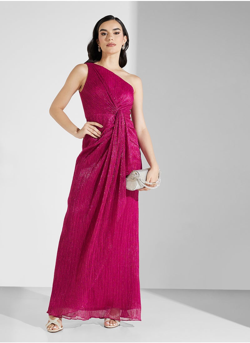 One-Shoulder Evening Dress