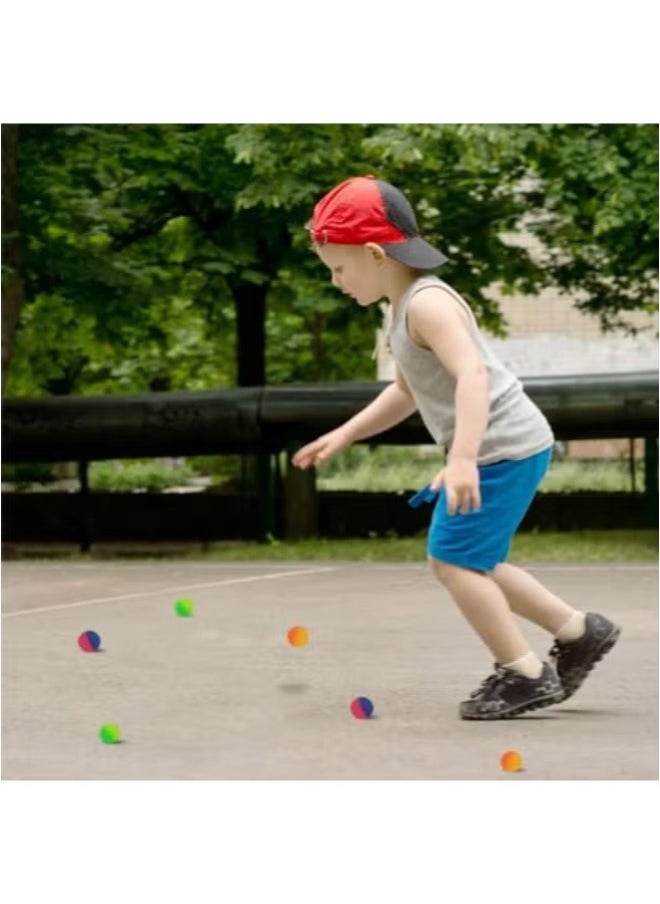 24 Pack Colorful Rainbow Bouncy Balls for Kids' Birthdays and Party Favors