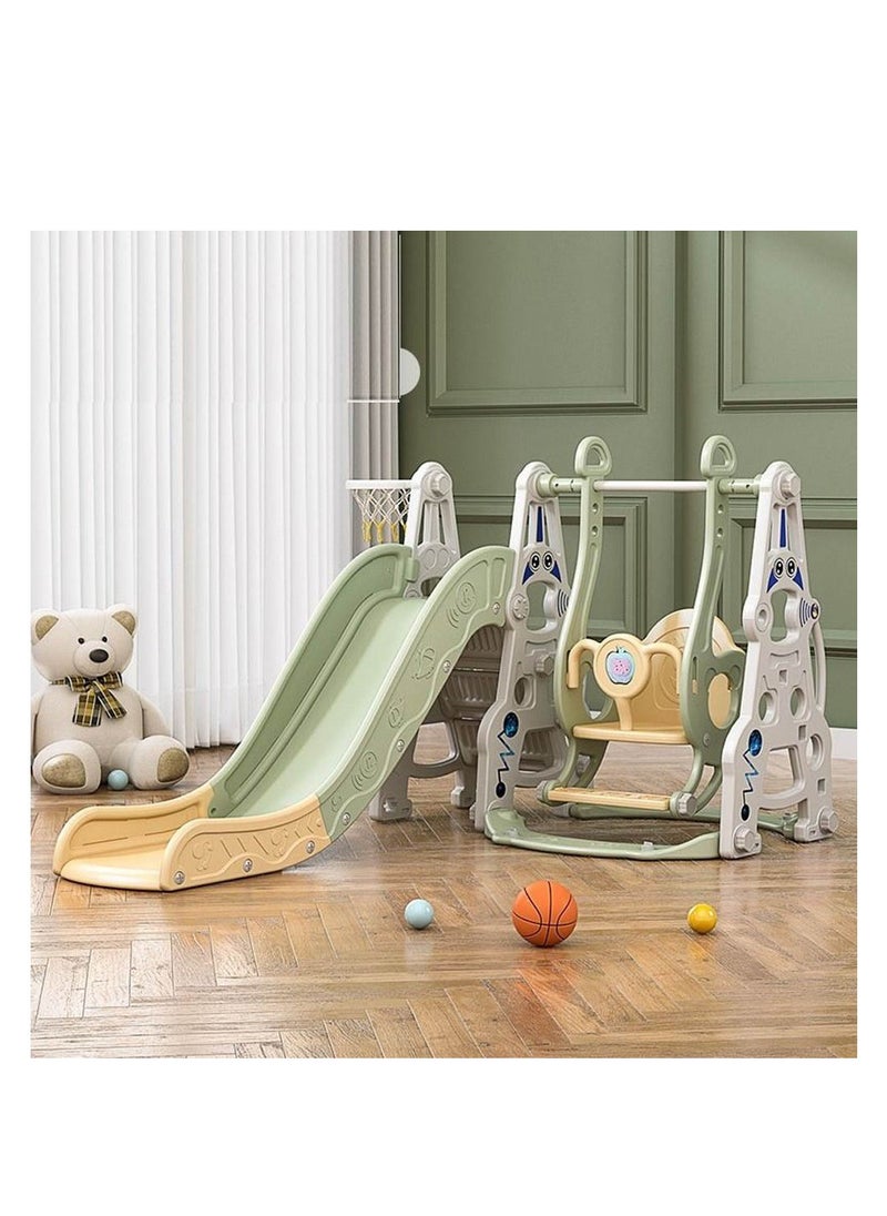 Multifunctional 4-In-1 Swing And Slide - Green