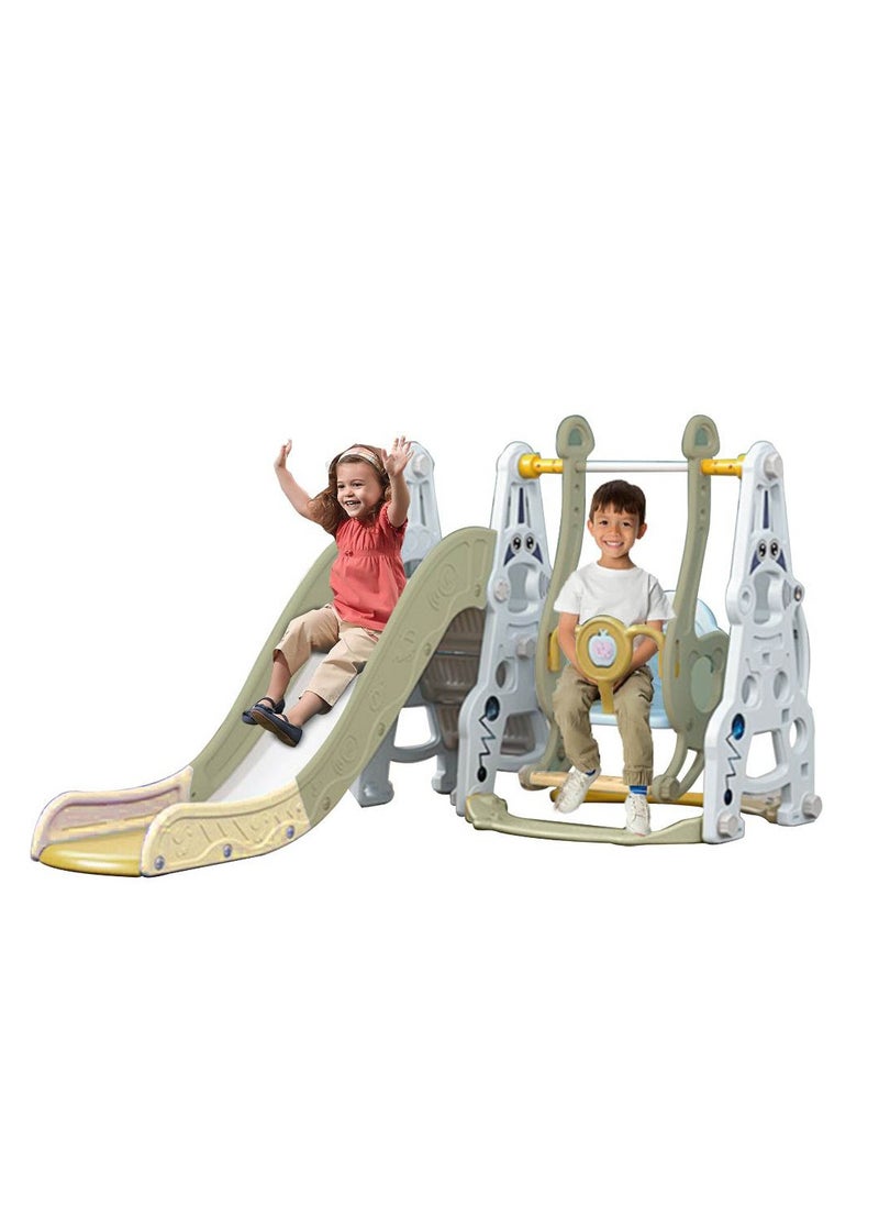 Multifunctional 4-In-1 Swing And Slide - Green