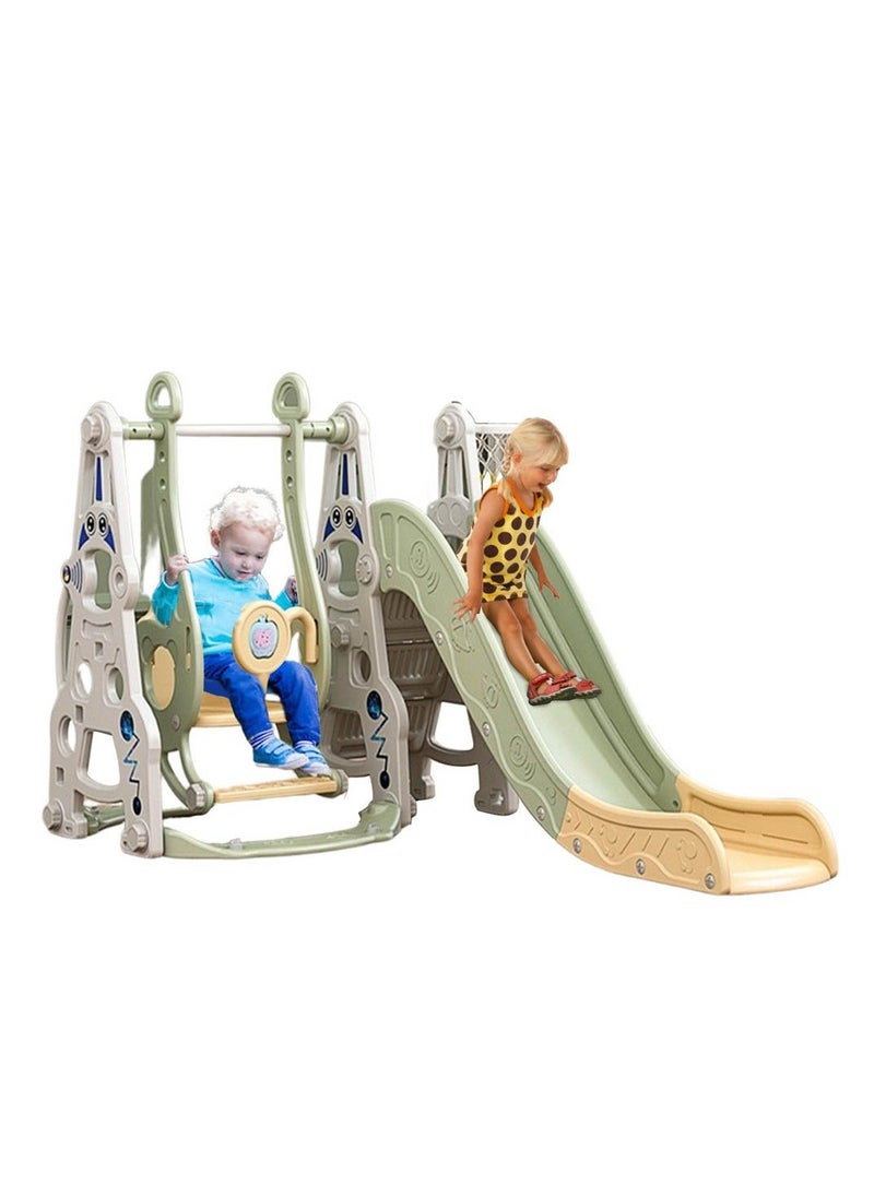 Multifunctional 4-In-1 Swing And Slide - Green