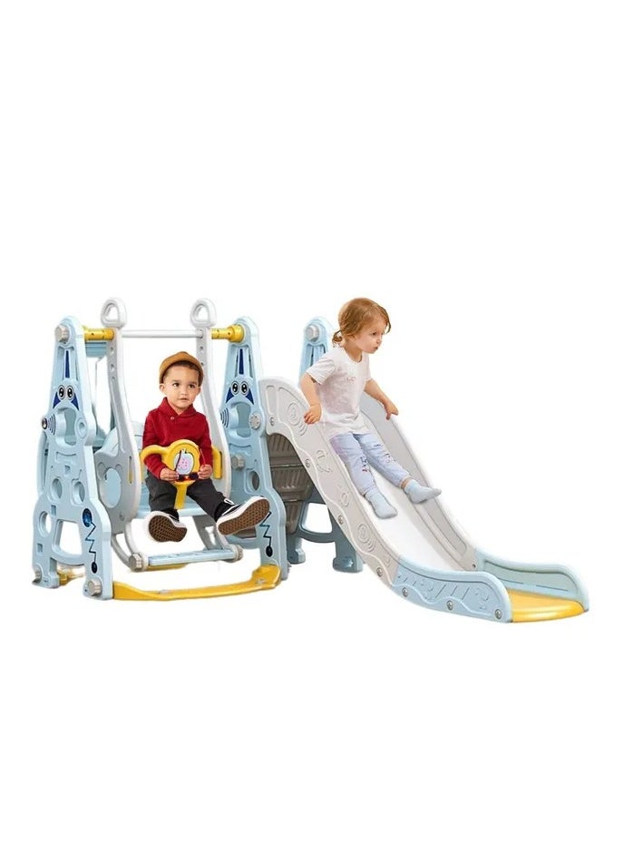 Multifunctional 4-In-1 Swing And Slide - Blue