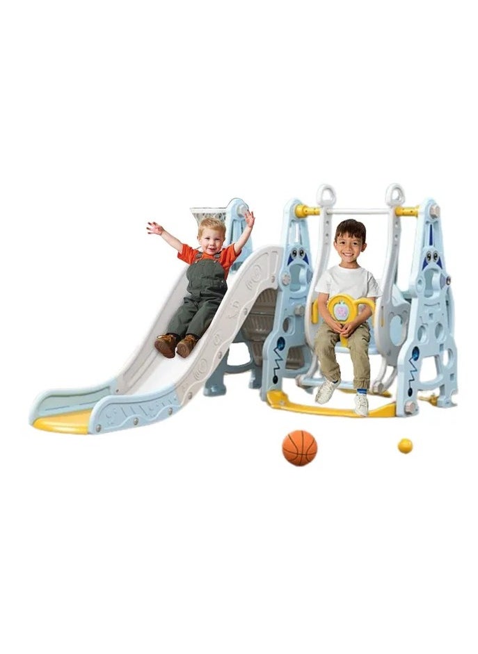 Multifunctional 4-In-1 Swing And Slide - Blue