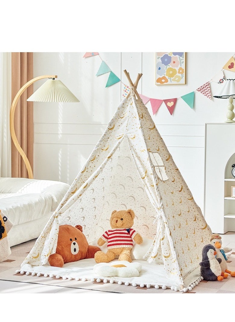 1.35m Kids Tent ,Multi-Functional Children’s Indian Tent,Indoor Parent-Child Playhouse, Perfect Toy House and Photo Prop, Creating Joyful Moments for Your Baby.