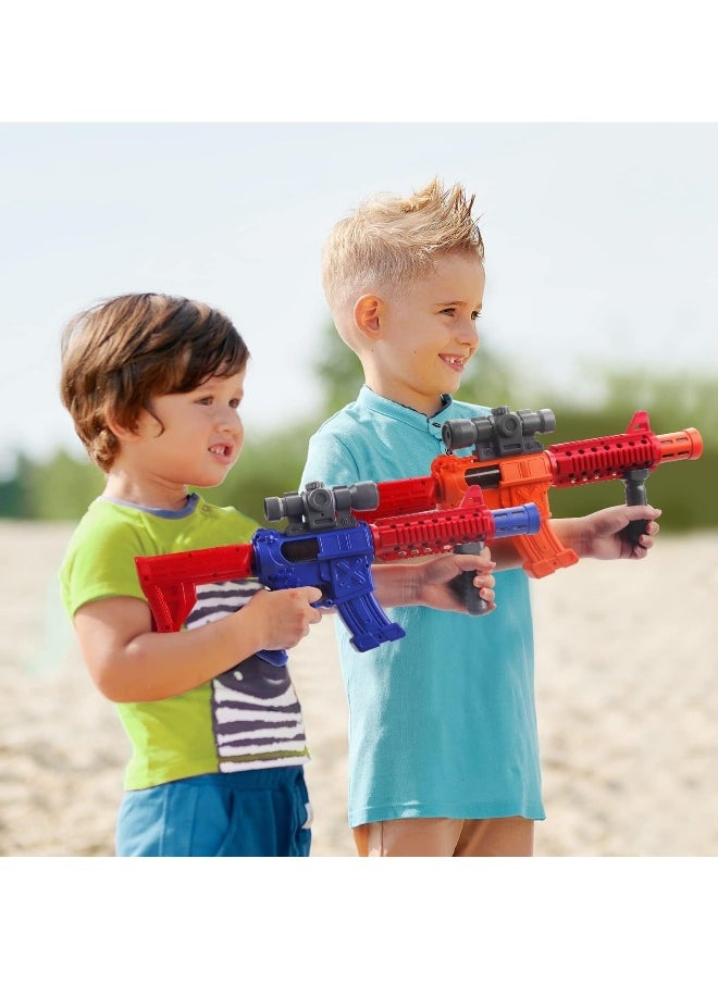 Shooting Games Toys for Age 5 6 7 8 9 10+ Year Old Boys Girls, Kids Toys Outdoor Sports Game with 2 Popper Air Toy Guns, Moving Shooting Target, 24 Foam Balls, Gifts for Boys Girls