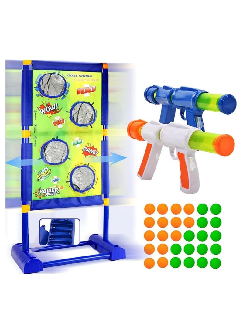 Sunshine Air Popper Shooting Game,Toy for 5-12 Year Old Boys and Girls, Outdoor Toys 2 Foam Ball Popper Air Toy Guns with Moving Shooting Target, 30 Foam Balls, Ideal...