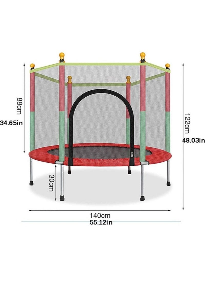 Indoor Trampoline, Kids Adult Bouncer, Baby Jumper, Children Bouncers With Guardrail Fitness, Thick Spring, Anti-Skid Shock Absorption