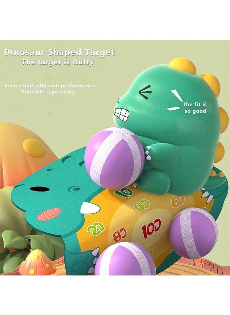 Target Shooting Games for Kids Toys, Dinosaur Safe Shooting Target with 12 Sticky Balls, 1 Toy Dinosaur Gun, Safe Indoor Outdoor Game for Age 4 5 6 7 8 Boys Girls Gift