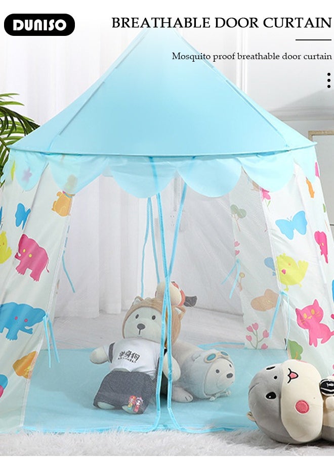 Play Tent for Kids, Washable Children's Tent with Windows, Foldable Kids Playhouse, Castle Tent, Portable Game Tent for Indoor and Outdoor, Outdoor Collapsible Tent for Girls & Boys