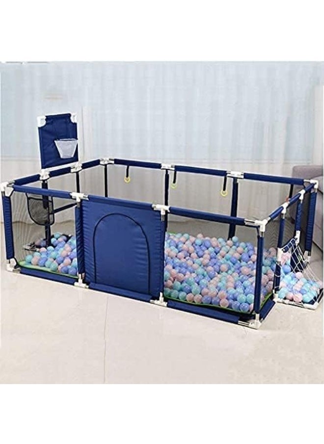 SUPAAR Large Playpen For Twin, Foldable Safety with Basketball Hoop