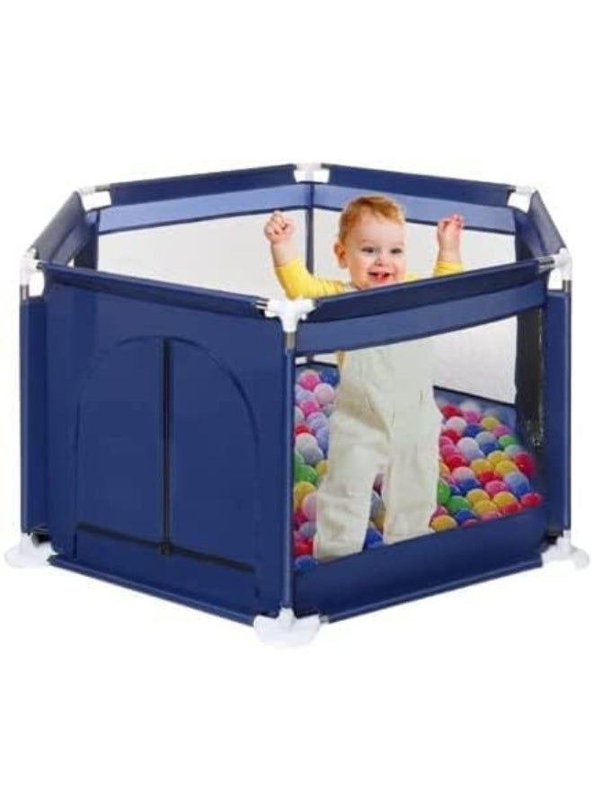 Foldable Baby Kids Playpen Activity Center Room Fitted Floor Baby Kids Safety Protection Care Playpen Tent Crawling Game Folding Fence Toys