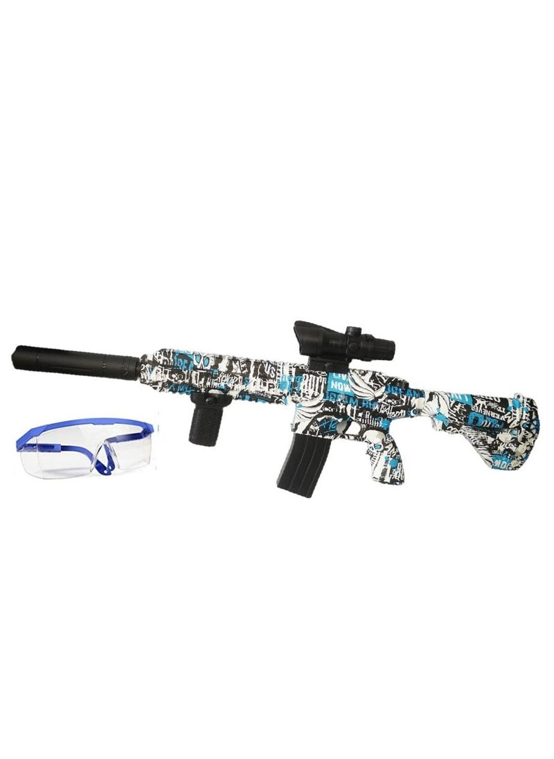 M416 Graffiti Gel Ball Blaster for Kids - Soft Bullet Shooting Game with Long-Range Shooting, Tactical Scope, and Accessories