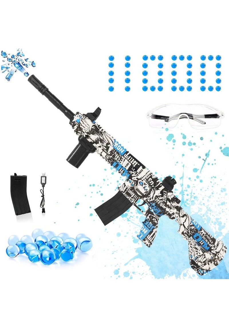 M416 Graffiti Gel Ball Blaster for Kids - Soft Bullet Shooting Game with Long-Range Shooting, Tactical Scope, and Accessories