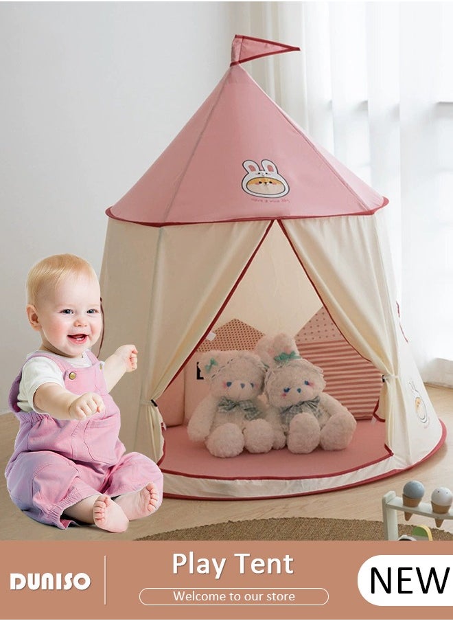 Kids Play Tent, Princess Castle Play Tent for Girls Toddlers, Indoor and Outdoor Playhouse, Portable Pop Up Play Teepee,  Play Tent for Kids Ages 4-8, Gift for Kids Children