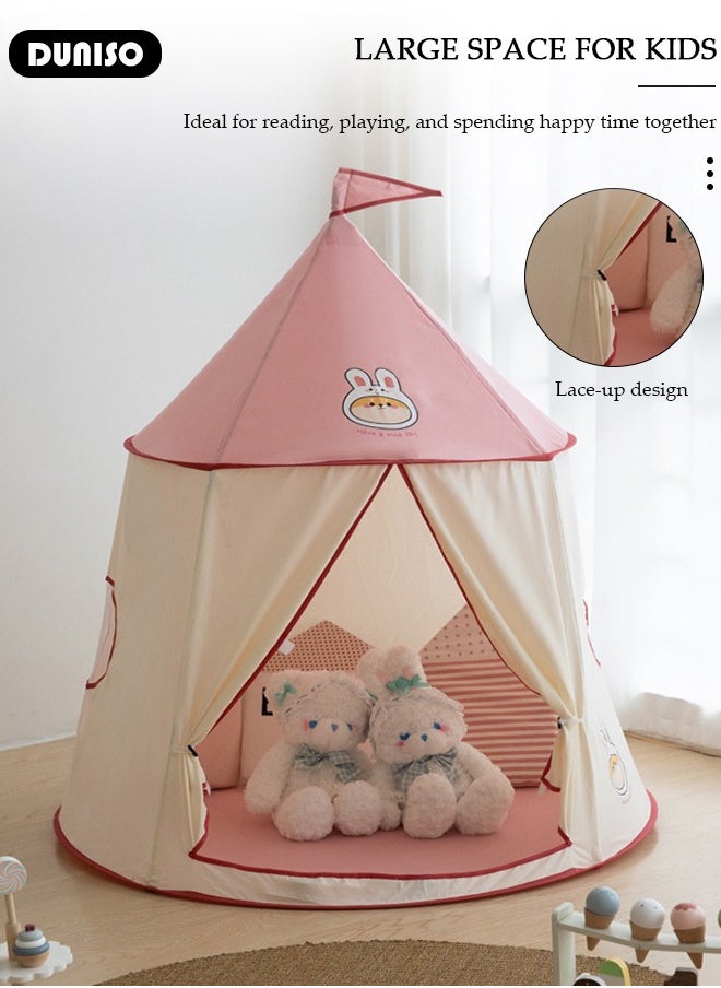Kids Play Tent, Princess Castle Play Tent for Girls Toddlers, Indoor and Outdoor Playhouse, Portable Pop Up Play Teepee,  Play Tent for Kids Ages 4-8, Gift for Kids Children