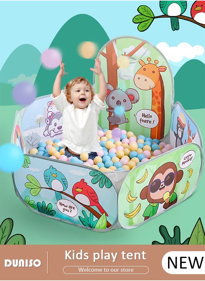Baby Play Tent,Children's Ball Pool With Basket,Foldable Play Tent Ball Pit Pool,Kiddie Pools Play Activity Center,For Boys Girls Babies and Toddlers Indoor Outdoor Use（Ball not included）