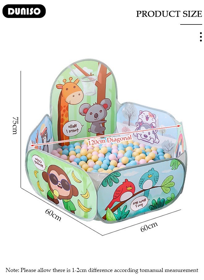 Baby Play Tent,Children's Ball Pool With Basket,Foldable Play Tent Ball Pit Pool,Kiddie Pools Play Activity Center,For Boys Girls Babies and Toddlers Indoor Outdoor Use（Ball not included）