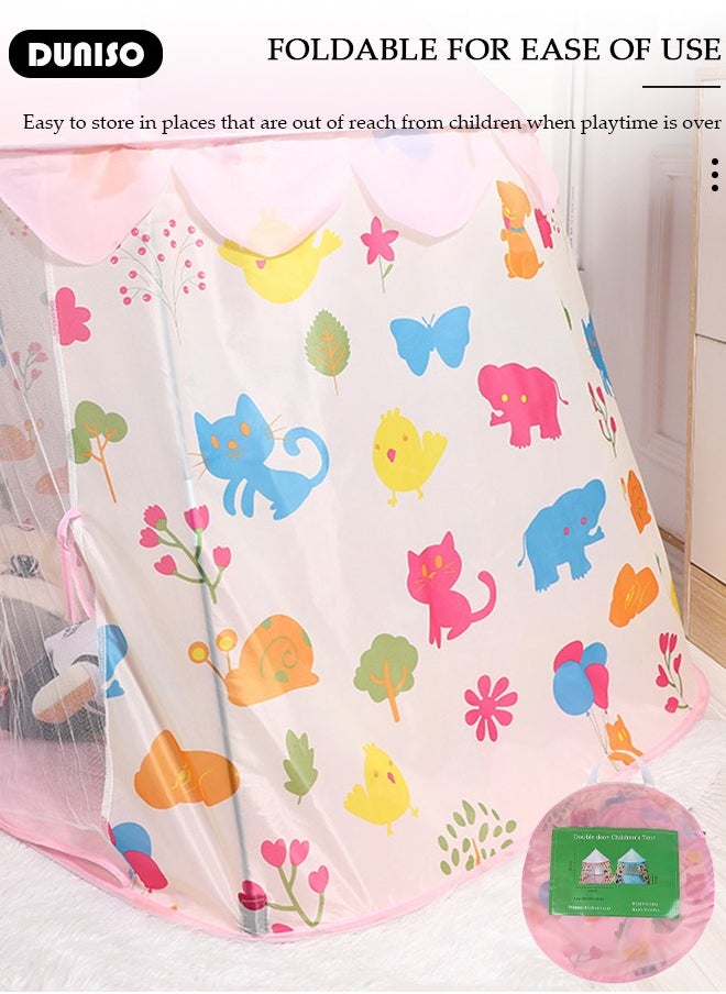 Kids Play Tent, Princess Castle Tent Kids Playhouse Tent for Children Indoor and Outdoor Games, Portable Princess Folding Tent, Baby House Toy Tent for Boys, Girls, Babies, Toddlers & Pets