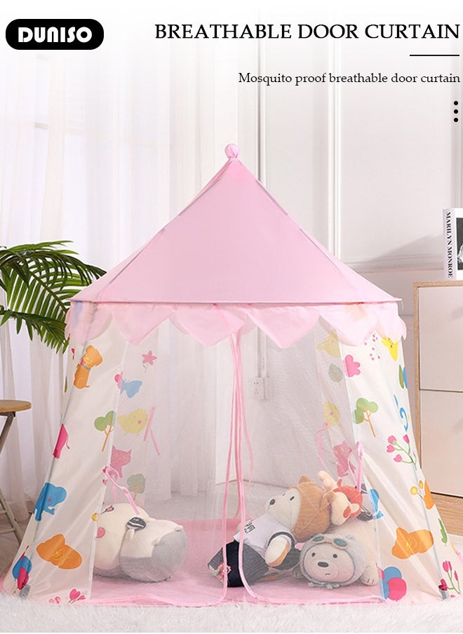 Kids Play Tent, Princess Castle Tent Kids Playhouse Tent for Children Indoor and Outdoor Games, Portable Princess Folding Tent, Baby House Toy Tent for Boys, Girls, Babies, Toddlers & Pets