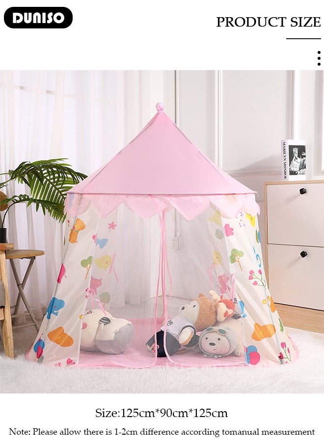 Kids Play Tent, Princess Castle Tent Kids Playhouse Tent for Children Indoor and Outdoor Games, Portable Princess Folding Tent, Baby House Toy Tent for Boys, Girls, Babies, Toddlers & Pets