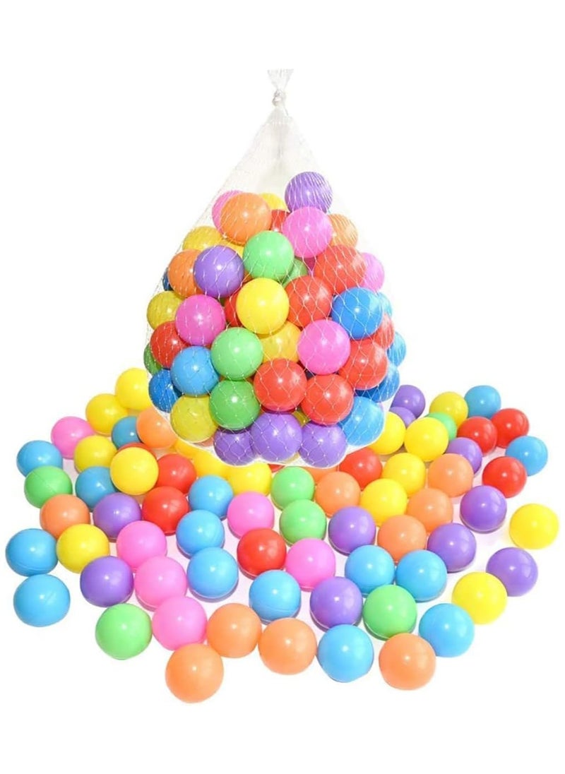 100 Pieces Each Pack of Soft and Colorful Plastic Ocean Balls, Ideal to fill Indoor and Outdoor Playpen, Ball Pits and Playhouse for Babies, Toddlers and Kids