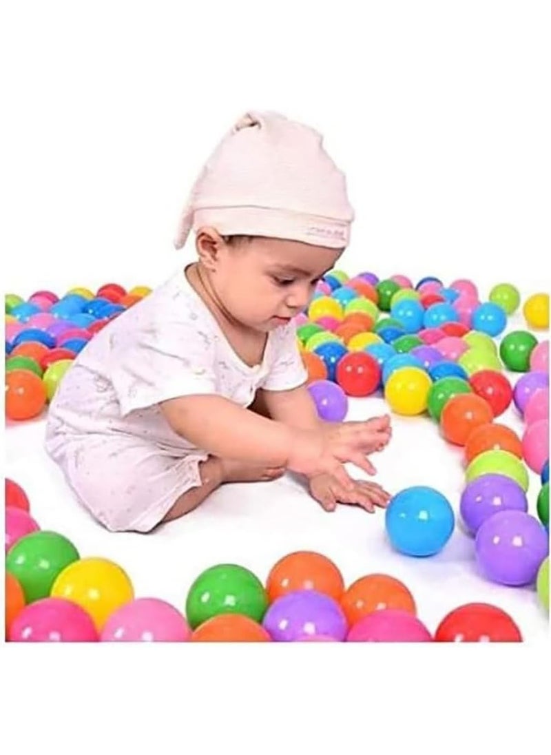 100 Pieces Each Pack of Soft and Colorful Plastic Ocean Balls, Ideal to fill Indoor and Outdoor Playpen, Ball Pits and Playhouse for Babies, Toddlers and Kids