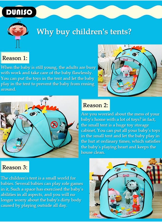 Kids Play Tents Collapsible Tent for Girls Boys Children Play Fun Large Playhouse Pop Up Birthday Toys Indoor Outdoor Yard Beach Baby Travel Bed