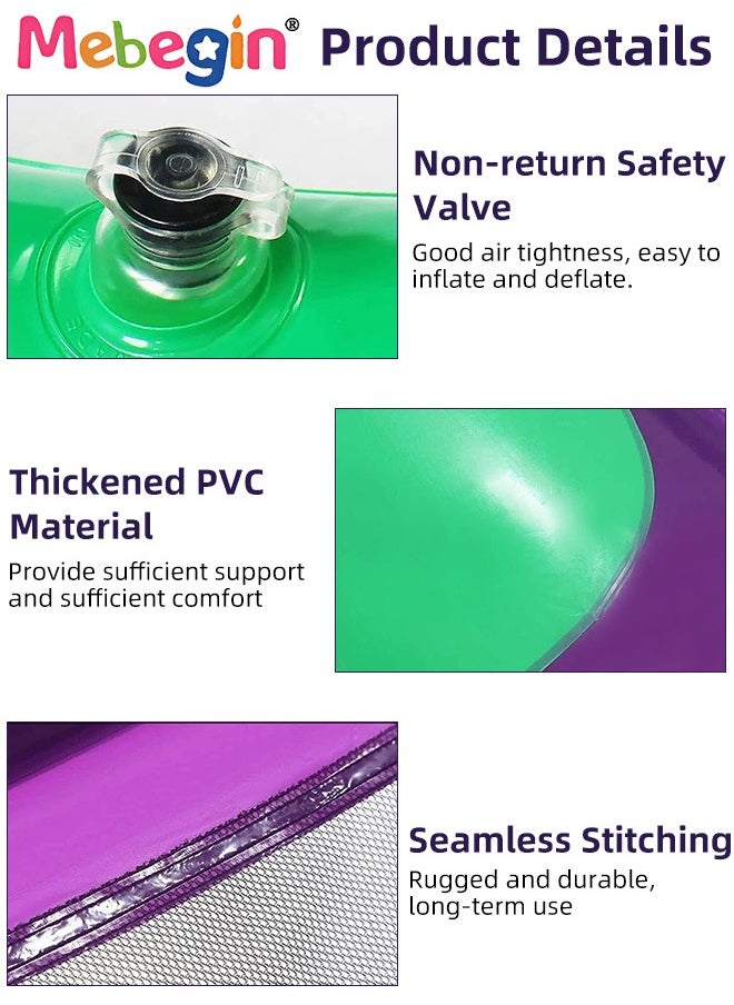Eggplant Shape Swimming Float with Mesh Bottom, Unique Inflatable Pool Float for Adults and Kids, Sturdy Durable Pool Floating Bed, Fun Water Toys, Suitable for Summer Pools, Beaches, Parties and Water Sports, 230*97*30cm