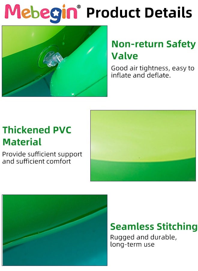 Avocado Shape Swimming Float with Mesh Bottom and Sun Canopy, Unique Inflatable Pool Float for Adults and Kids, Sturdy Durable Pool Floating Bed, Fun Water Toys, Suitable for Summer Pools, Beaches, Parties and Water Sports, 120*80cm