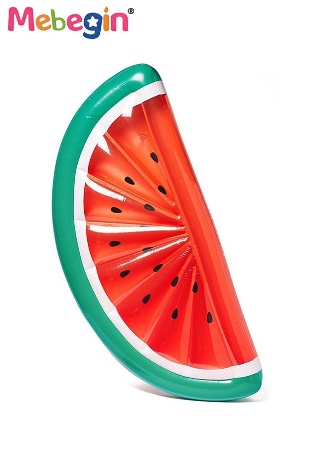 Watermelon Shape Swimming Float, Unique Inflatable Pool Float for Adults and Kids, Sturdy Durable Pool Floating Chair, Inflatable Fruit Bed, Fun Water Toys, Suitable for Summer Pools, Beaches, Parties and Water Sports, 180*79*20cm