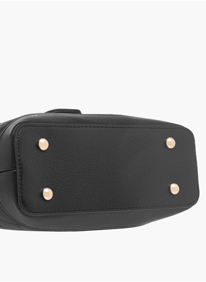 Womens Quilted Crossbody Bag With Flap Closure And Chain Strap