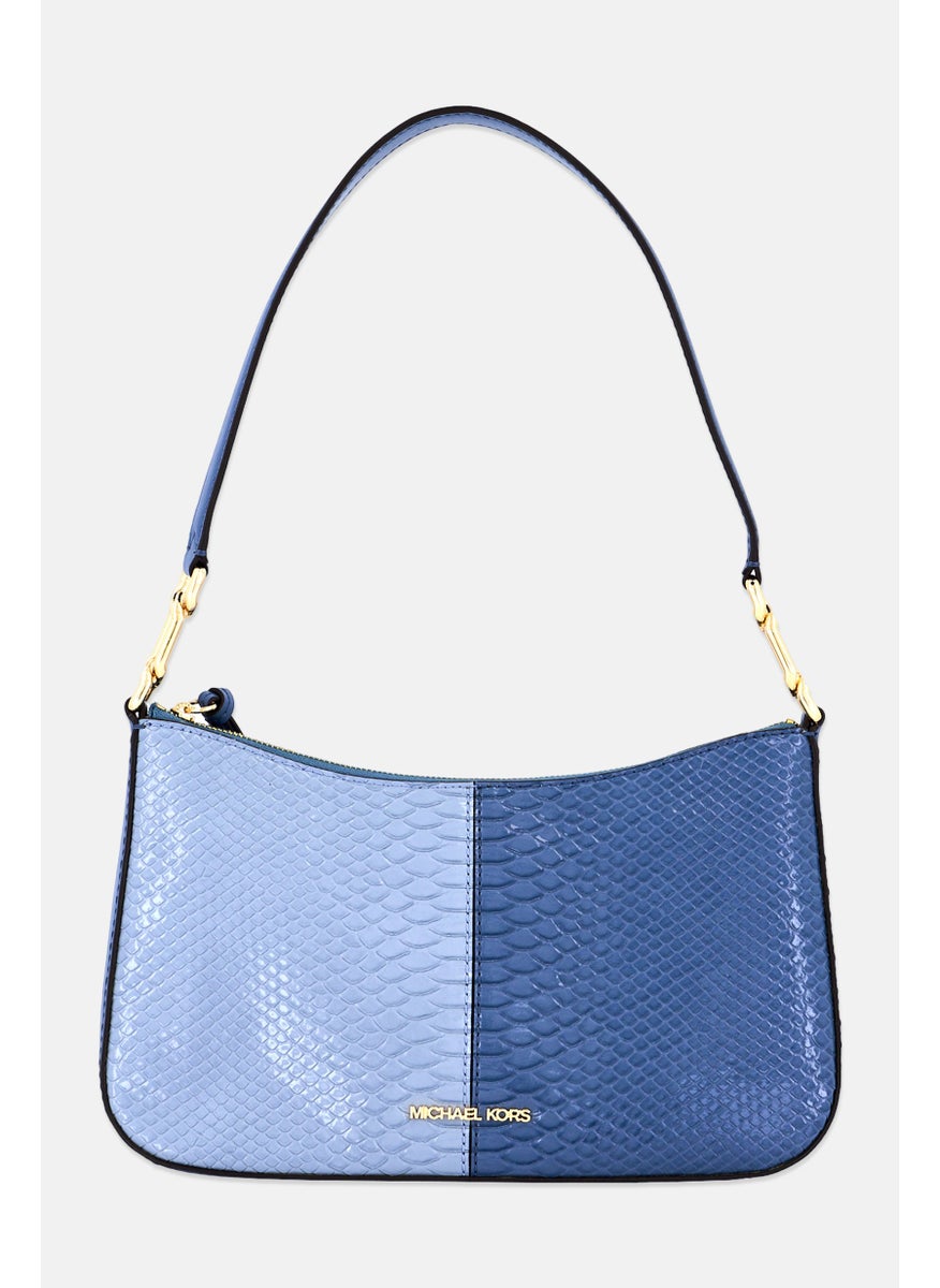 Women Laney Snake Skin Cross Body Bag 18 H x 29 L x 7 W cm, Blue