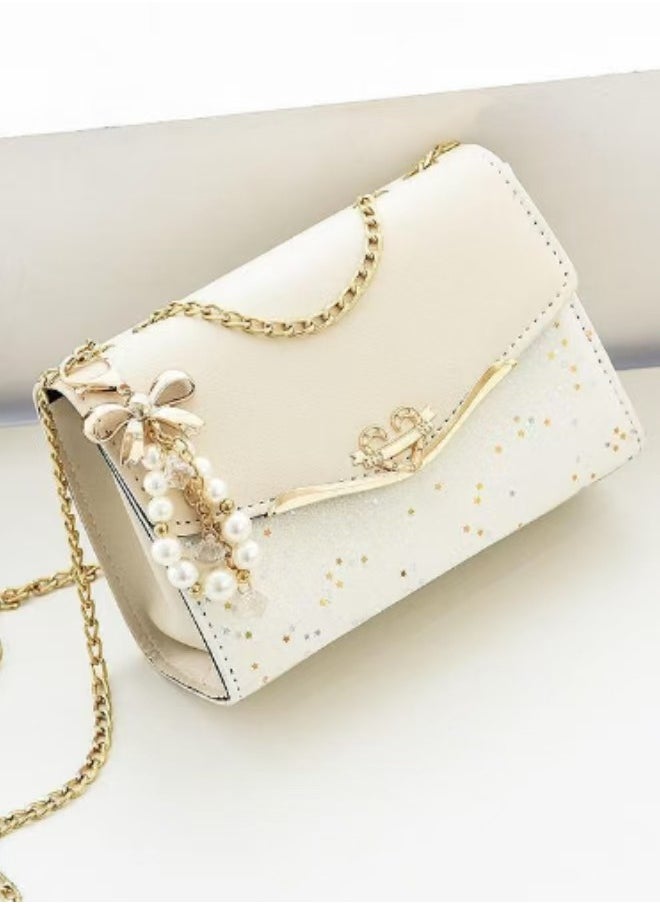 2024 new elegant pearl decorative chain bag fashion all crossbody bag