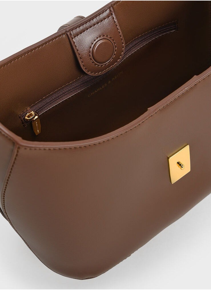 Charles & Keith Wisteria Belted Shoulder Bag