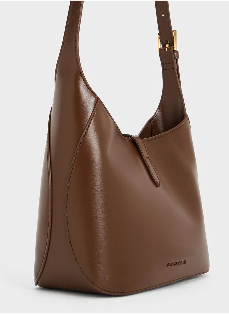 Charles & Keith Wisteria Belted Shoulder Bag