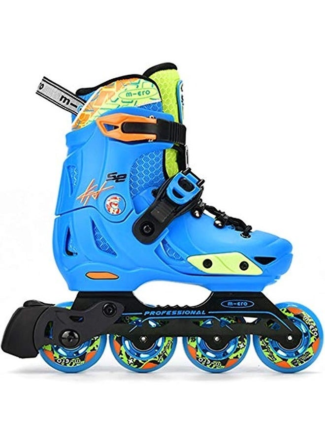 Micro Infinite Se Blue Adjustable Inline Skates (Size 37-40 EU) | Roller Skates with Break | Kids beginner Skates | Roller Skates For Kids