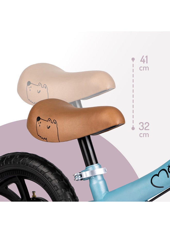 Breki Children's Balance Bike for Girls and Boys from 3 years, Steel Lightframe 2.25KG, Soft & Adjustable Saddle, Wide Handlebars With Rubber Hand Grips, Hand Brake, Carry upto 25Kg Weight Blue