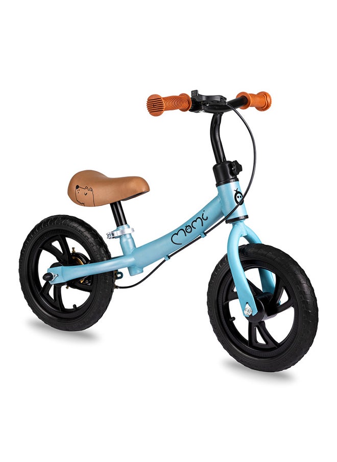 Breki Children's Balance Bike for Girls and Boys from 3 years, Steel Lightframe 2.25KG, Soft & Adjustable Saddle, Wide Handlebars With Rubber Hand Grips, Hand Brake, Carry upto 25Kg Weight Blue