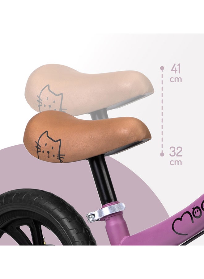 Breki Children's Balance Bike for Girls and Boys from 3 years, Steel Lightframe 2.25KG, Soft & Adjustable Saddle, Wide Handlebars With Rubber Hand Grips, Hand Brake, Carry upto 25Kg Weight Purple